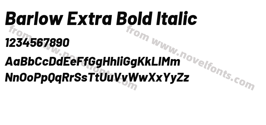 Barlow Extra Bold ItalicPreview