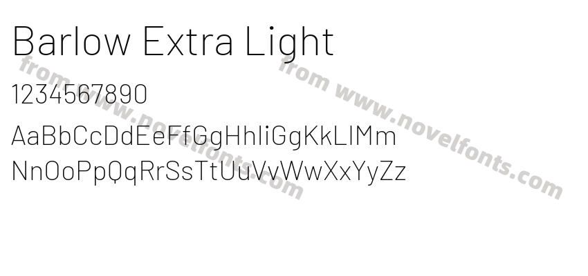 Barlow Extra LightPreview