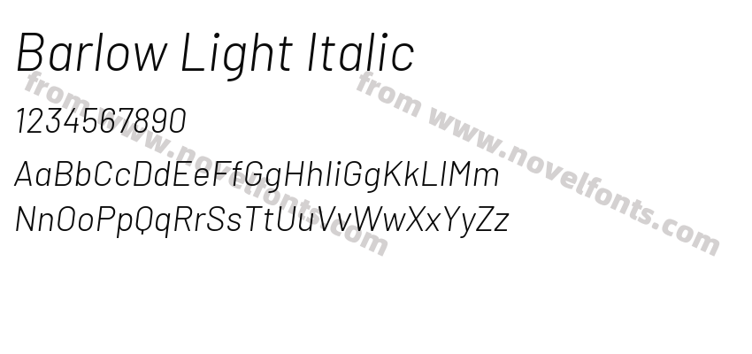 Barlow Light ItalicPreview
