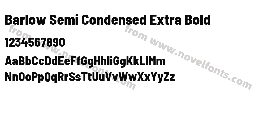 Barlow Semi Condensed Extra BoldPreview