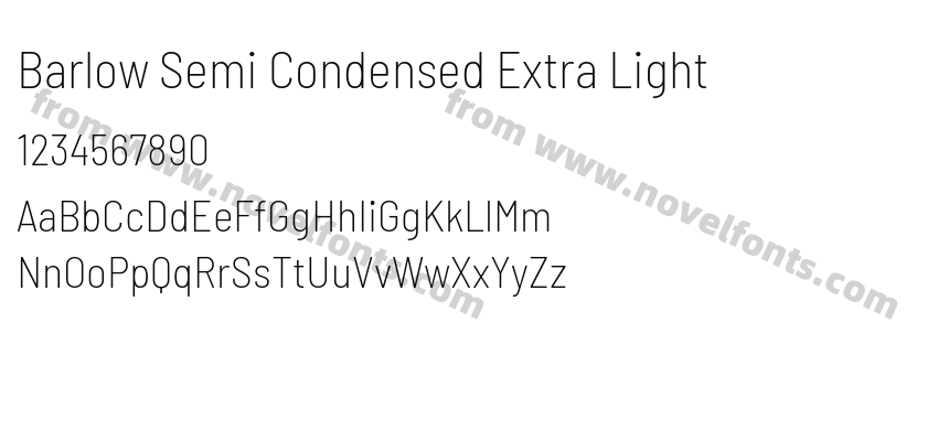 Barlow Semi Condensed Extra LightPreview