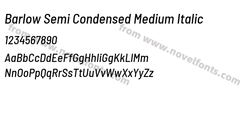 Barlow Semi Condensed Medium ItalicPreview