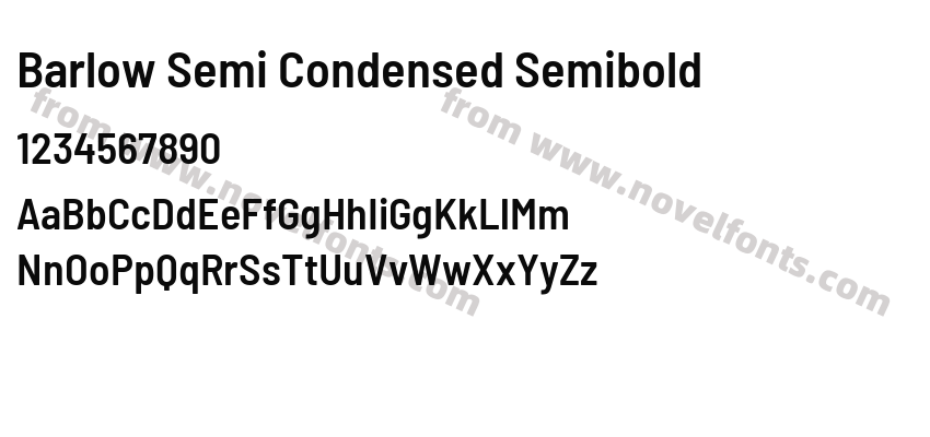 Barlow Semi Condensed SemiboldPreview