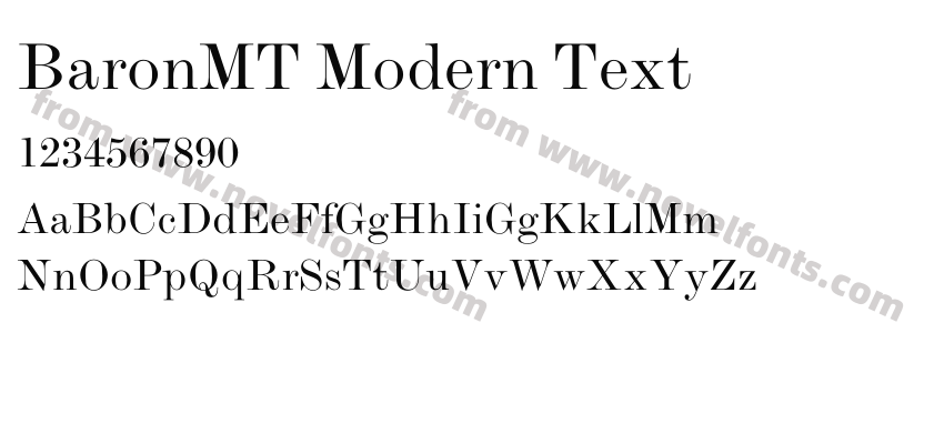 BaronMT Modern TextPreview