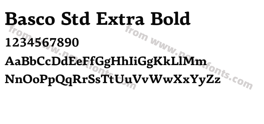 Basco Std Extra BoldPreview