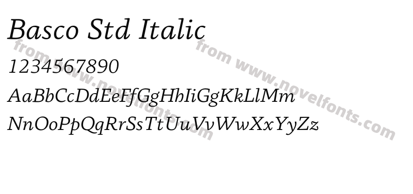 Basco Std ItalicPreview