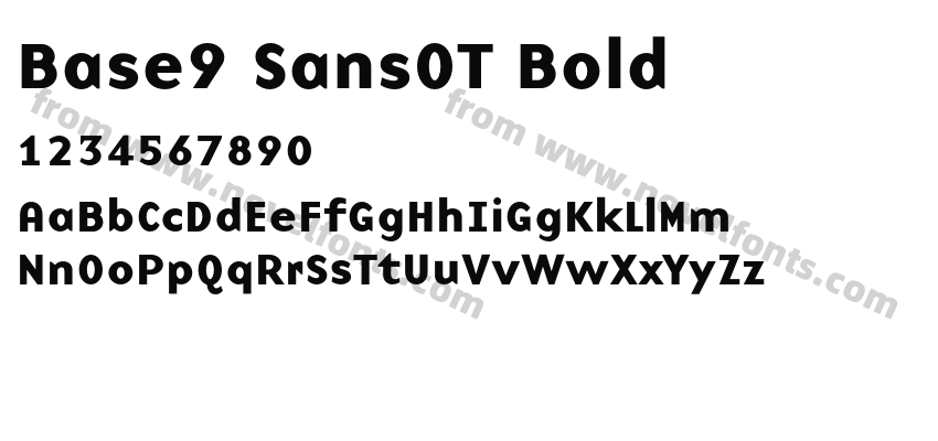 Base9 SansOT BoldPreview