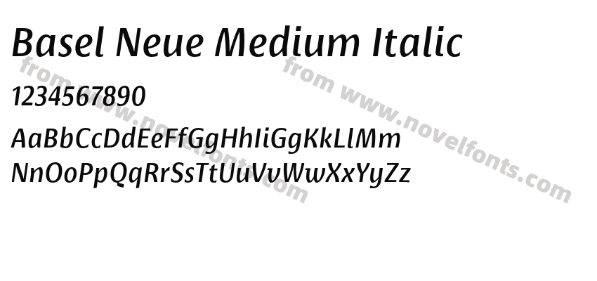 Basel Neue Medium ItalicPreview