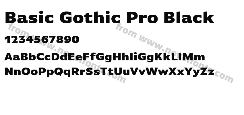 Basic Gothic Pro BlackPreview
