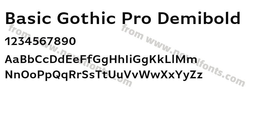Basic Gothic Pro DemiboldPreview