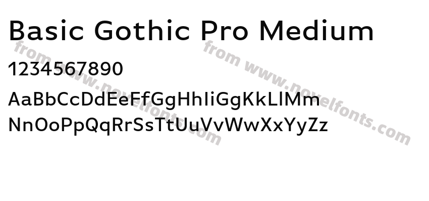 Basic Gothic Pro MediumPreview