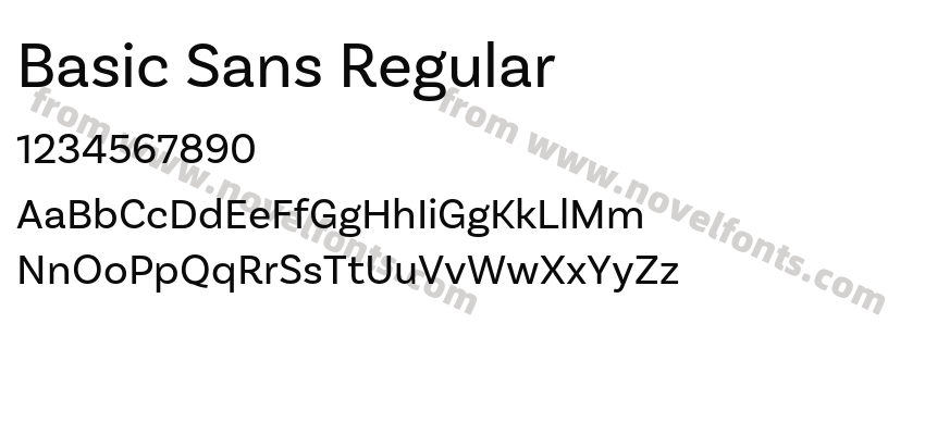 Basic Sans RegularPreview