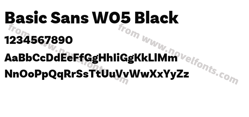 Basic Sans W05 BlackPreview