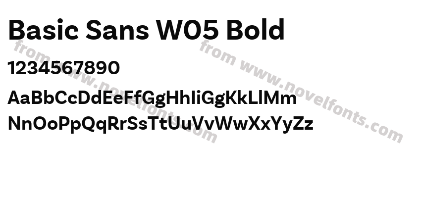 Basic Sans W05 BoldPreview