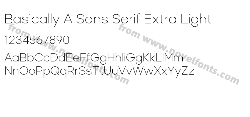 Basically A Sans Serif Extra LightPreview