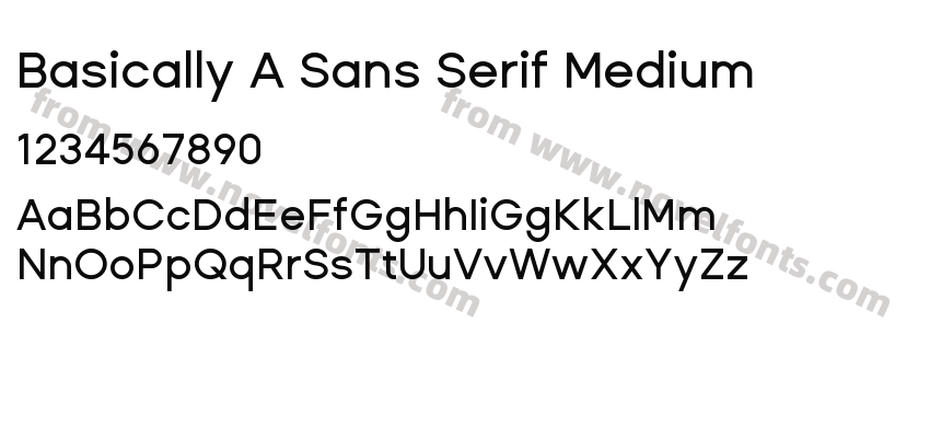 Basically A Sans Serif MediumPreview