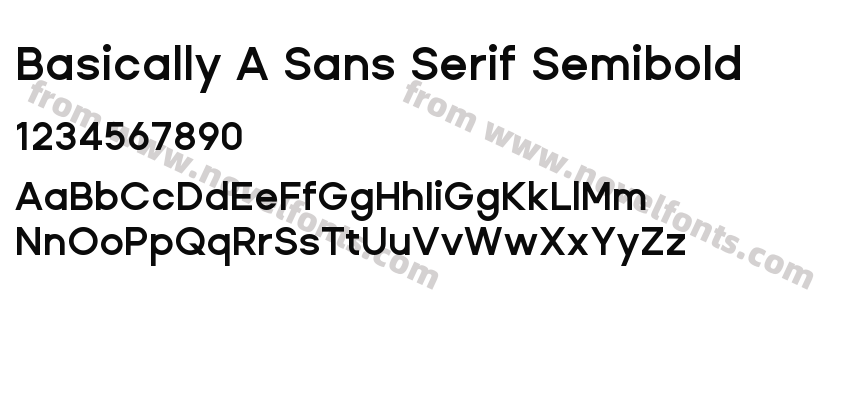 Basically A Sans Serif SemiboldPreview