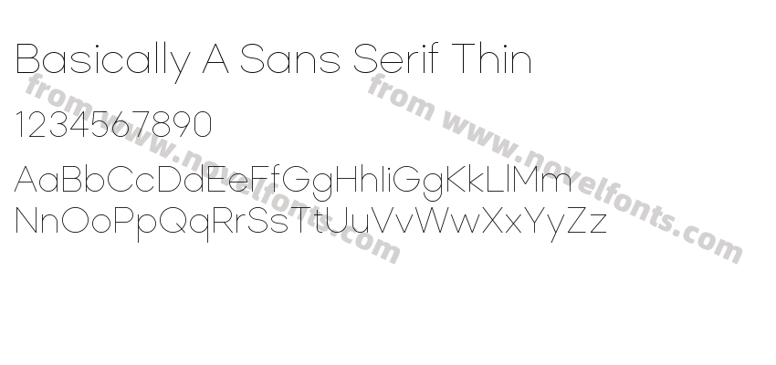 Basically A Sans Serif ThinPreview