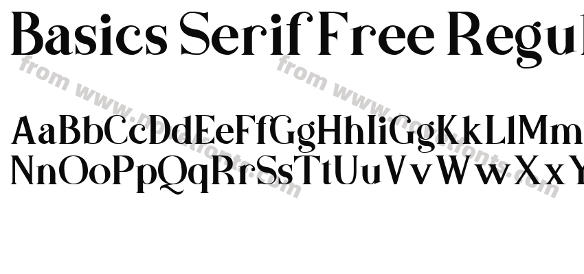 Basics Serif Free RegularPreview