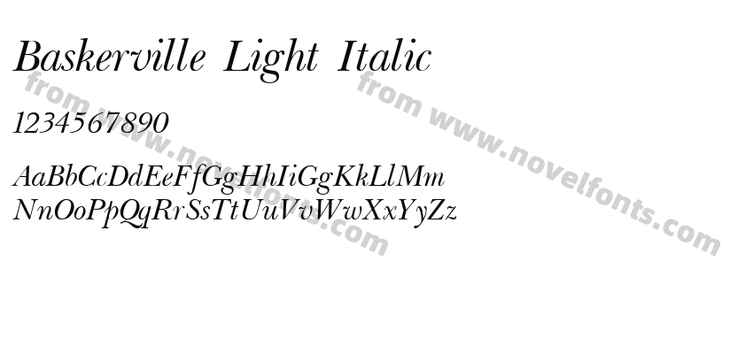 Baskerville Light ItalicPreview