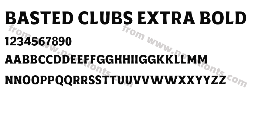 Basted Clubs Extra BoldPreview