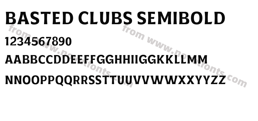 Basted Clubs SemiboldPreview