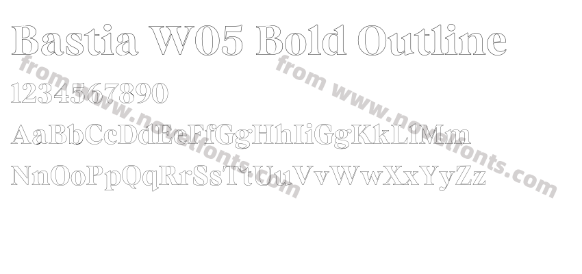 Bastia W05 Bold OutlinePreview