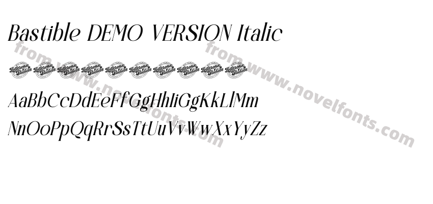 Bastible DEMO VERSION ItalicPreview