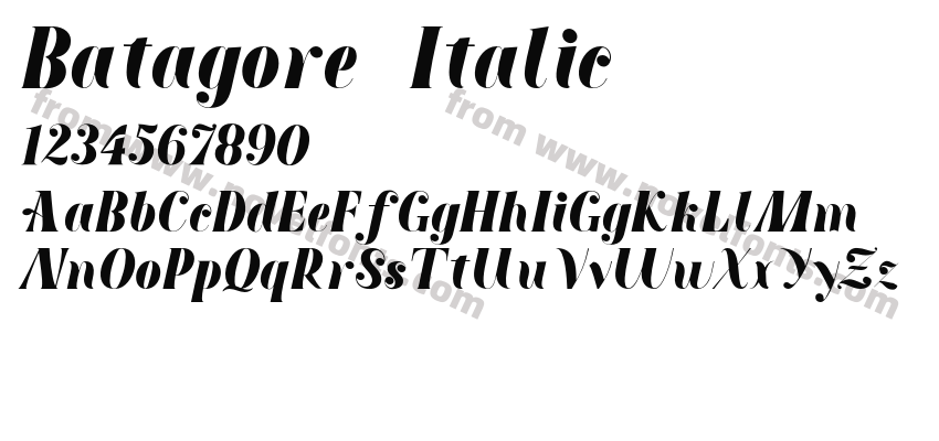 Batagore ItalicPreview