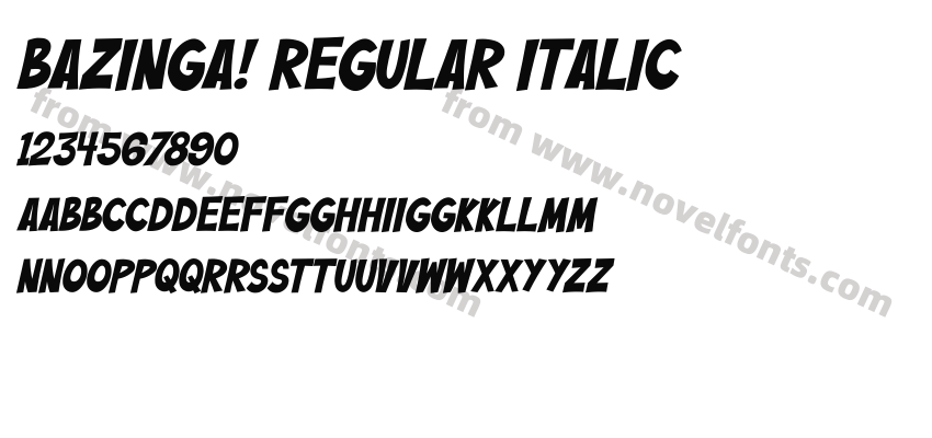 Bazinga! Regular ItalicPreview