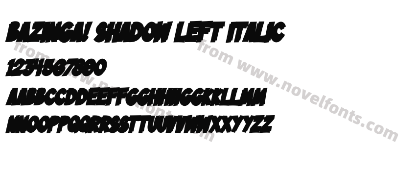 Bazinga! Shadow Left ItalicPreview
