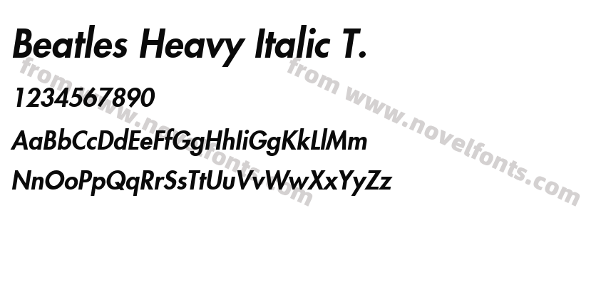 Beatles Heavy Italic T.Preview