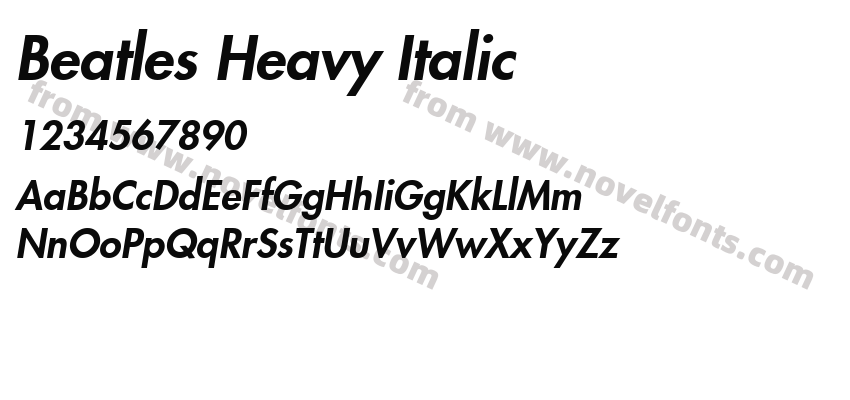 Beatles Heavy ItalicPreview