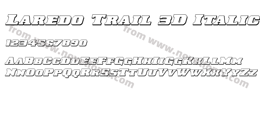 Laredo Trail 3D ItalicPreview