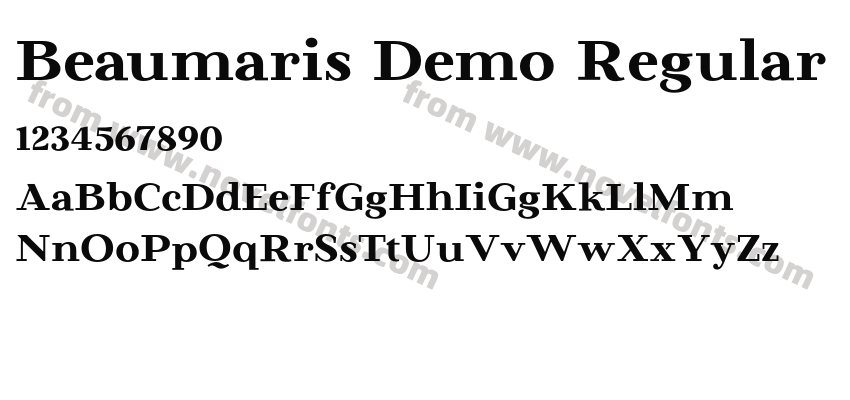 Beaumaris Demo RegularPreview