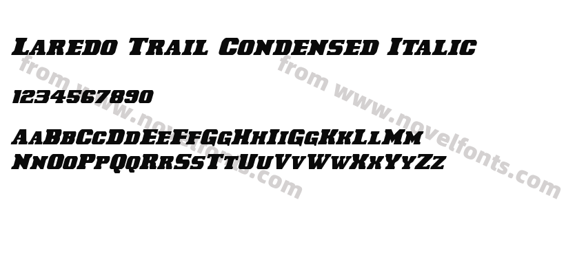 Laredo Trail Condensed ItalicPreview