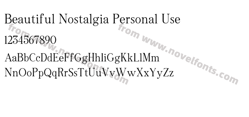 Beautiful Nostalgia Personal UsePreview