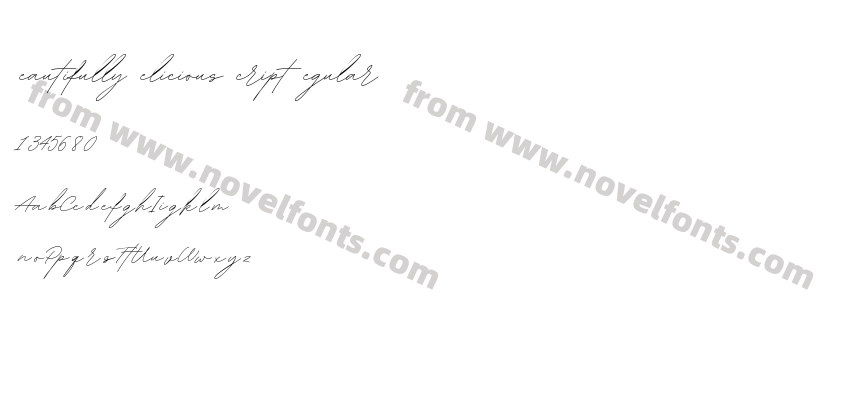 Beautifully Delicious Script RegularPreview