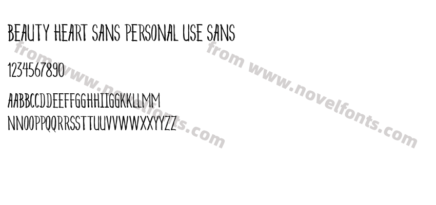 Beauty Heart Sans Personal Use SansPreview