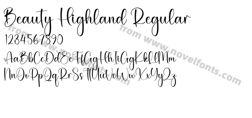Beauty Highland RegularPreview