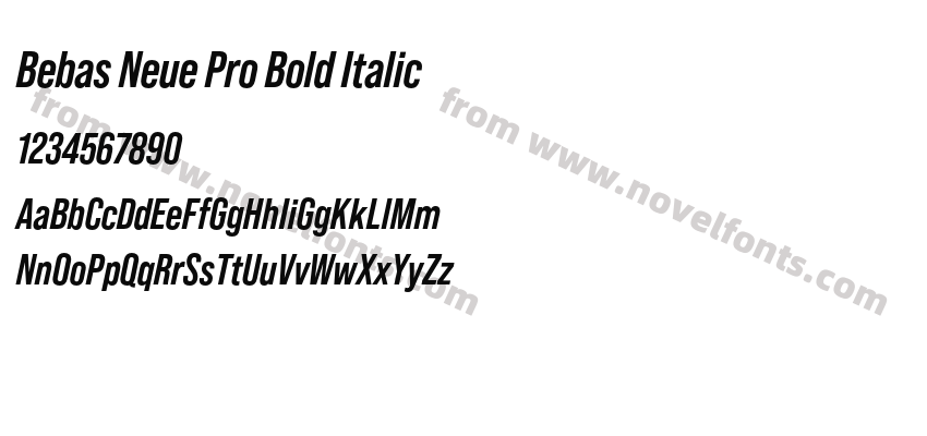 Bebas Neue Pro Bold ItalicPreview