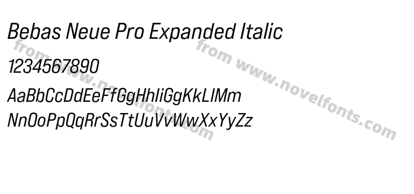 Bebas Neue Pro Expanded ItalicPreview