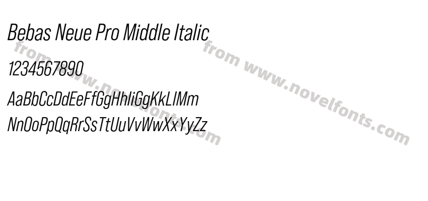 Bebas Neue Pro Middle ItalicPreview