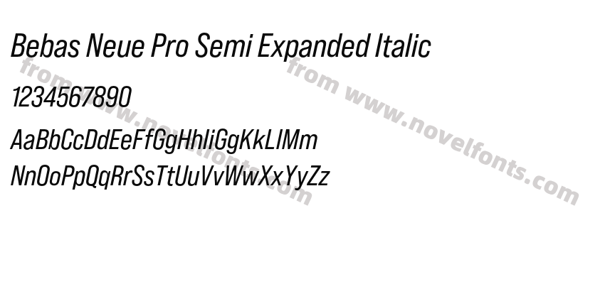 Bebas Neue Pro Semi Expanded ItalicPreview