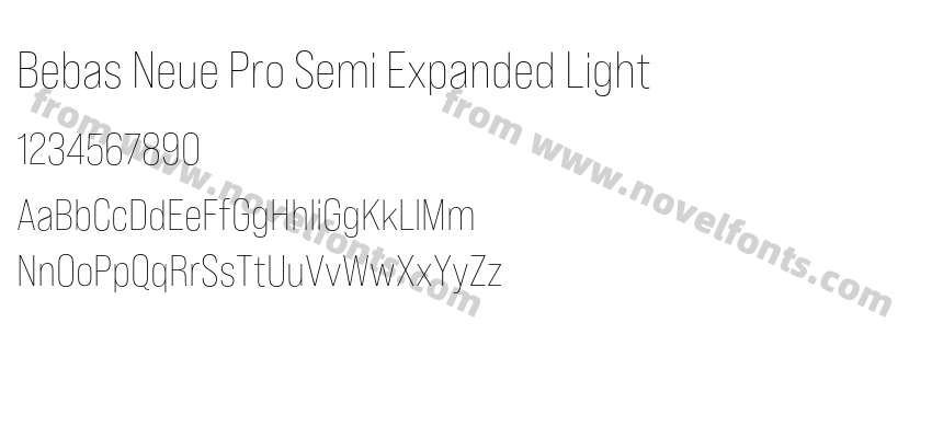 Bebas Neue Pro Semi Expanded LightPreview