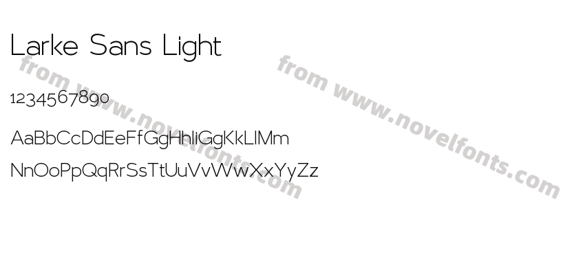 Larke Sans LightPreview