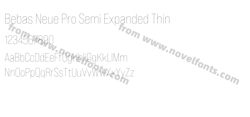 Bebas Neue Pro Semi Expanded ThinPreview