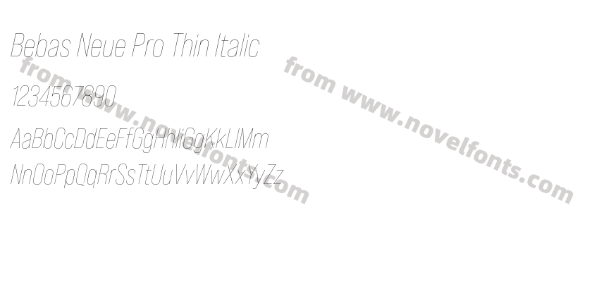 Bebas Neue Pro Thin ItalicPreview