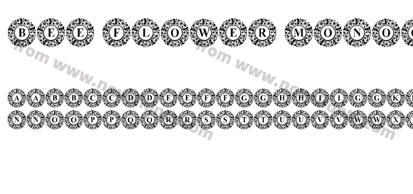 Bee Flower MonogramPreview