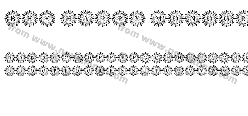 Bee Happy MonogramPreview
